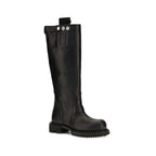 Black Calf Leather Knee-High Boots