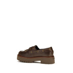 Brown Calf Leather Margaret 01 Platform Loafers