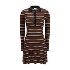 Striped Merino Wool Polo Dress