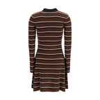 Striped Merino Wool Polo Dress