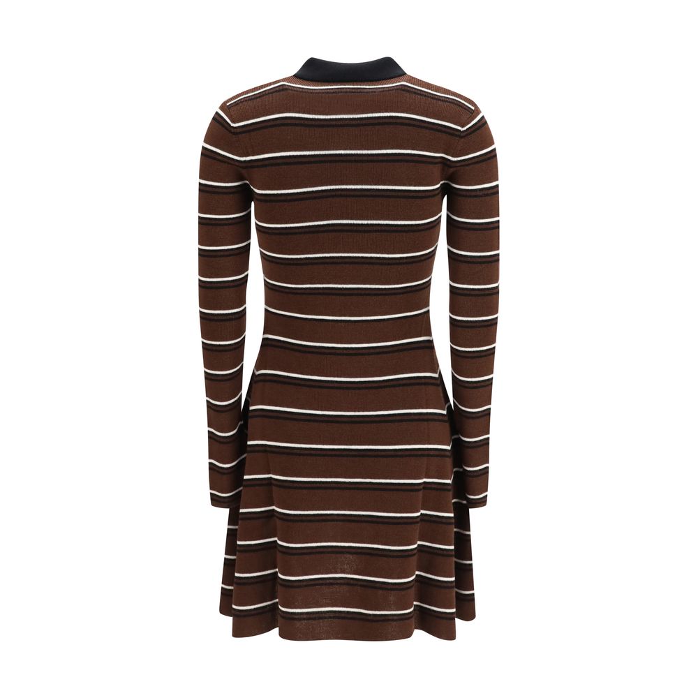 Striped Merino Wool Polo Dress