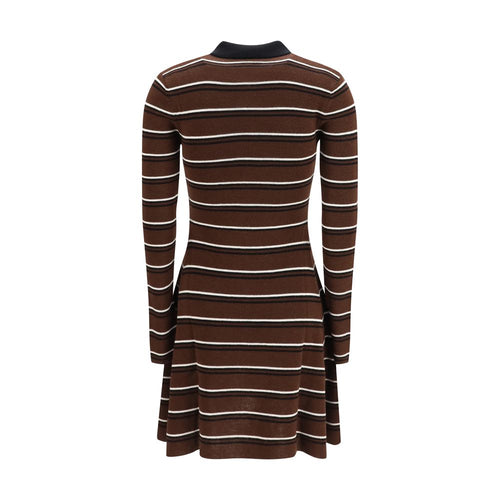 Striped Merino Wool Polo Dress