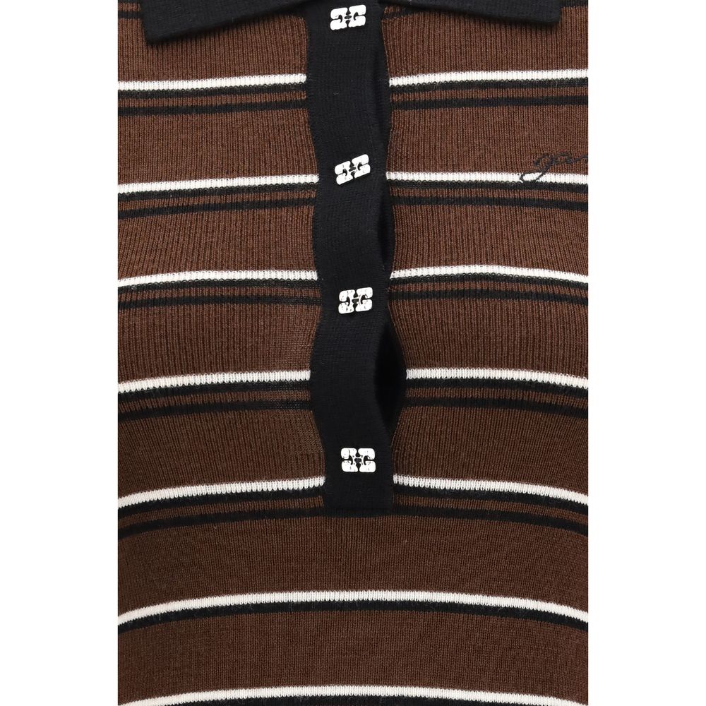 Striped Merino Wool Polo Dress