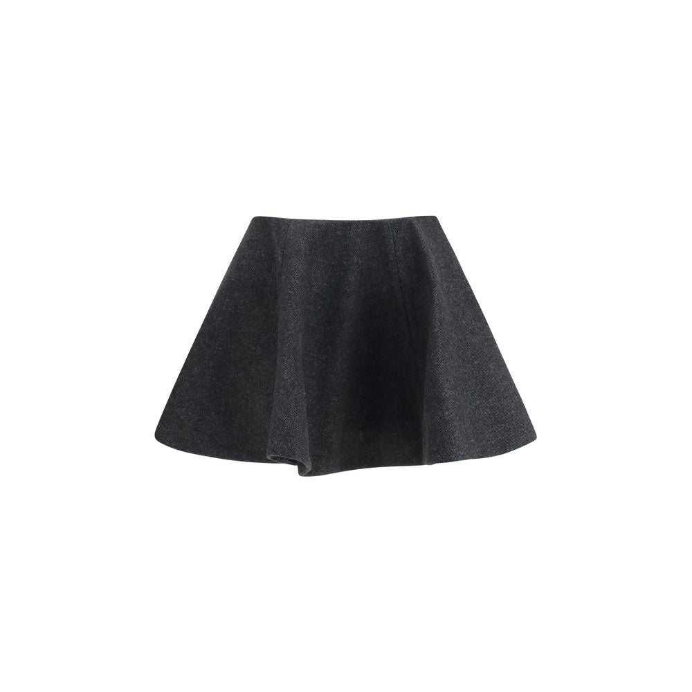 Wool Peacoat Midi Skirt
