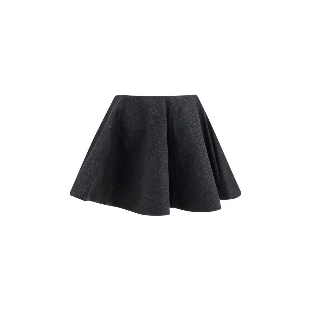 Wool Peacoat Midi Skirt