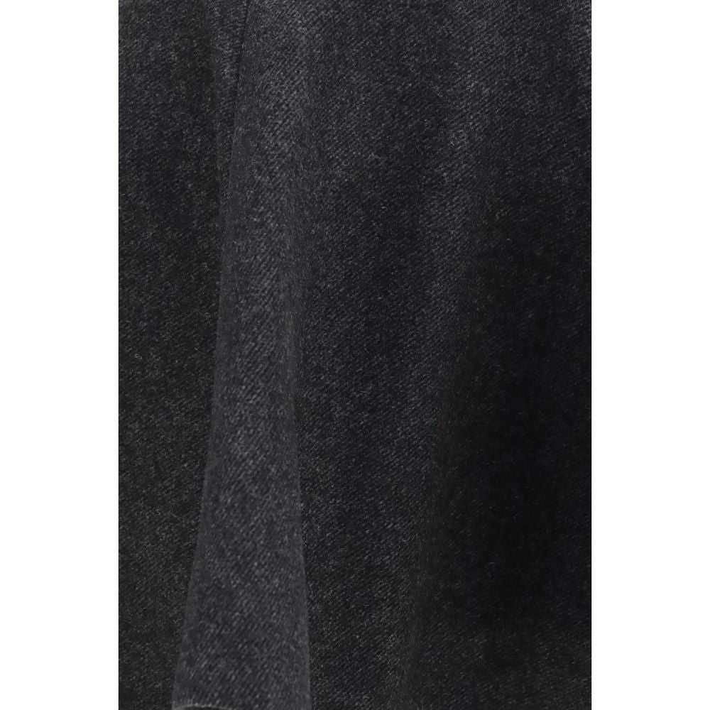 Wool Peacoat Midi Skirt