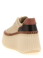 Beige Polyester Nama Sandals