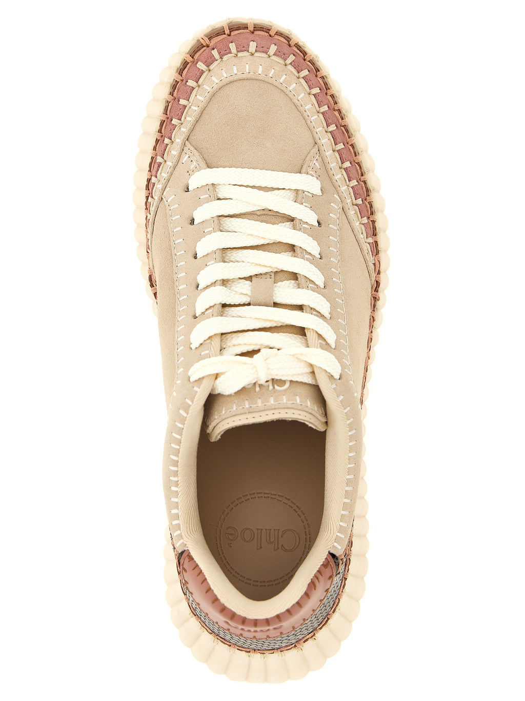 Beige Polyester Nama Sandals