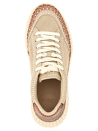 Beige Polyester Nama Sandals
