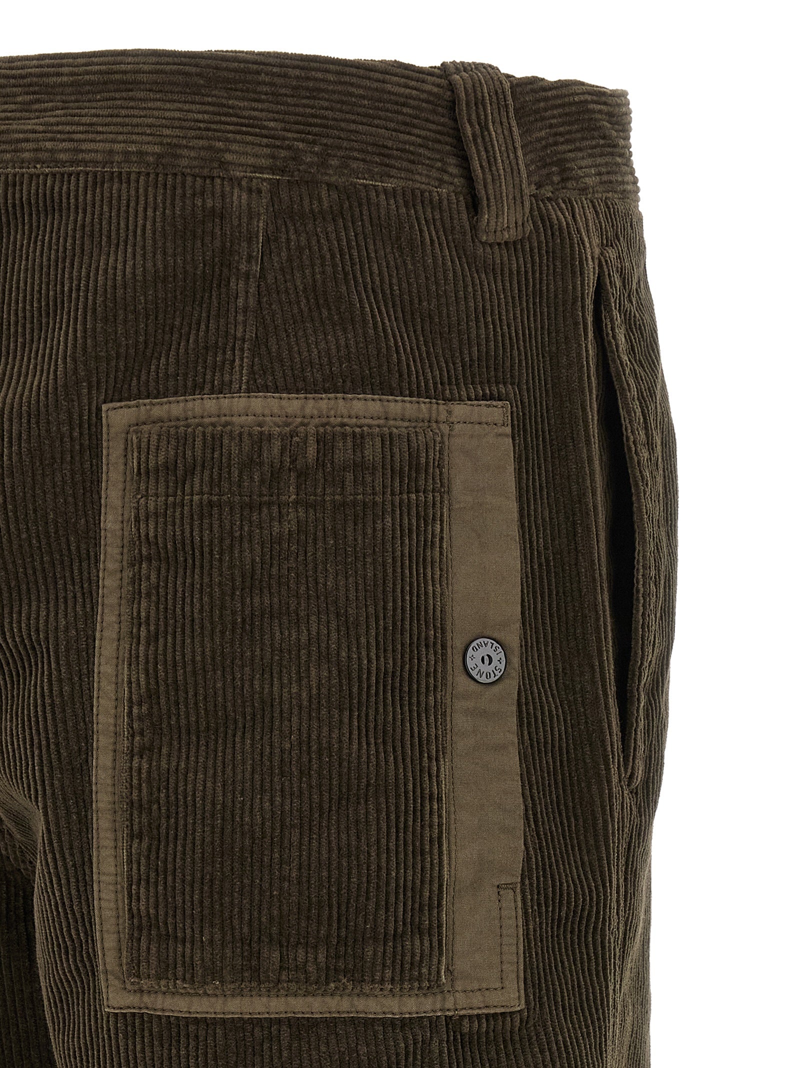 Gray Cotton Corduroy Pants