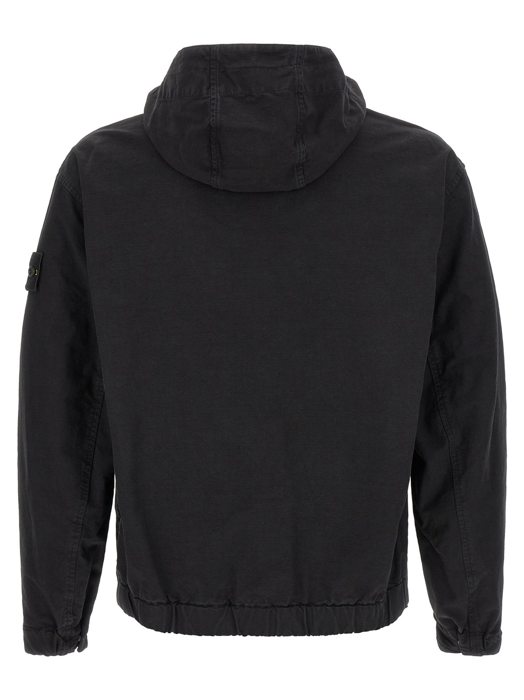 Black Organic Ripstop Cotton Shell Jacket