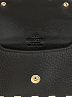 Compact Black Calfskin Charm Cardholder