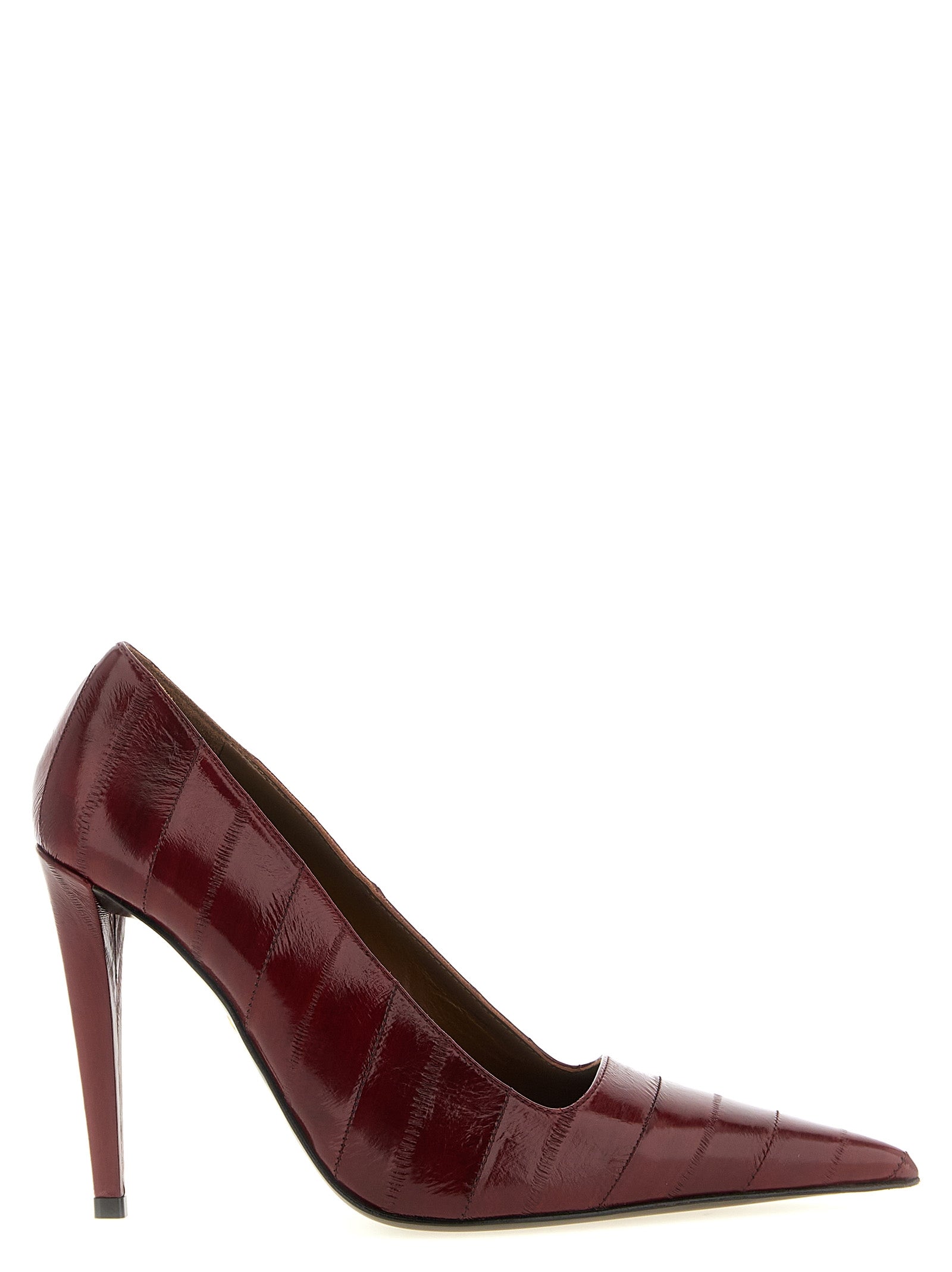 Burgundy Eel Leather High Desire Pumps