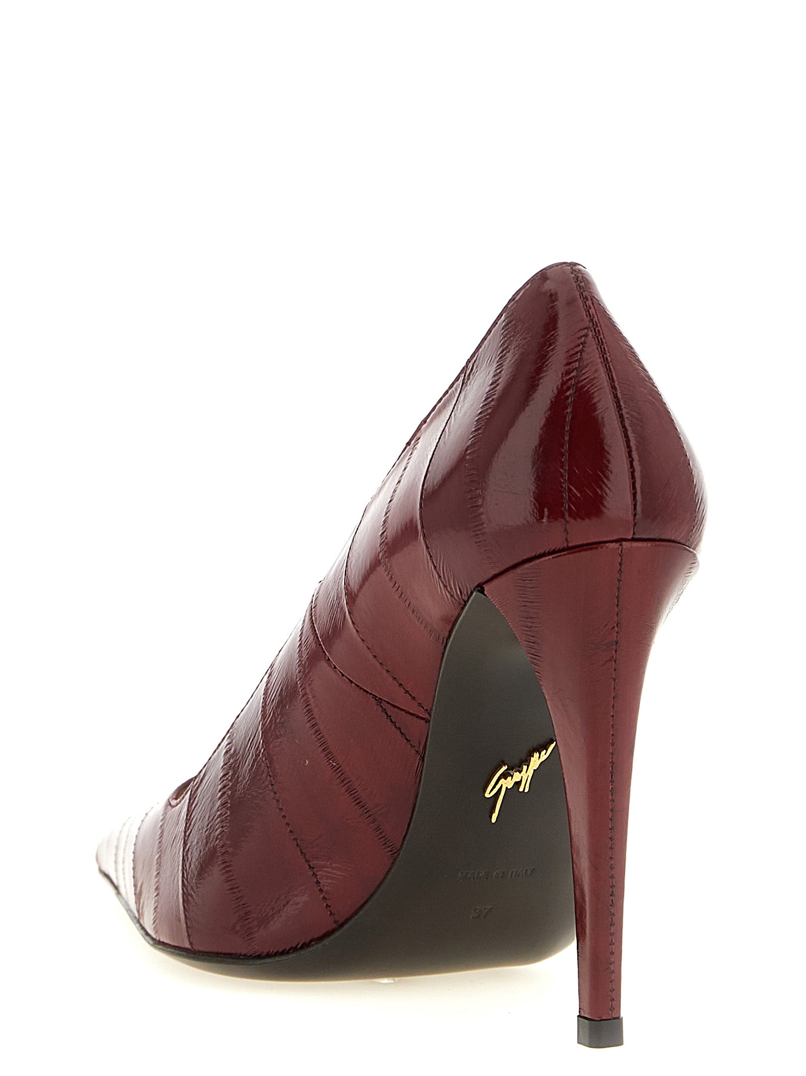 Burgundy Eel Leather High Desire Pumps