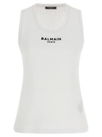 White Cotton Sleeveless Tee
