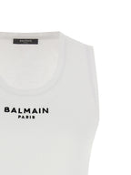 White Cotton Sleeveless Tee