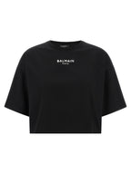 Black Cotton Cropped T-Shirt