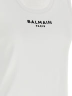 White Cotton Sleeveless Tee
