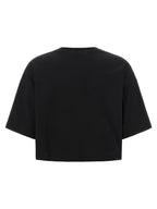 Black Cotton Cropped T-Shirt