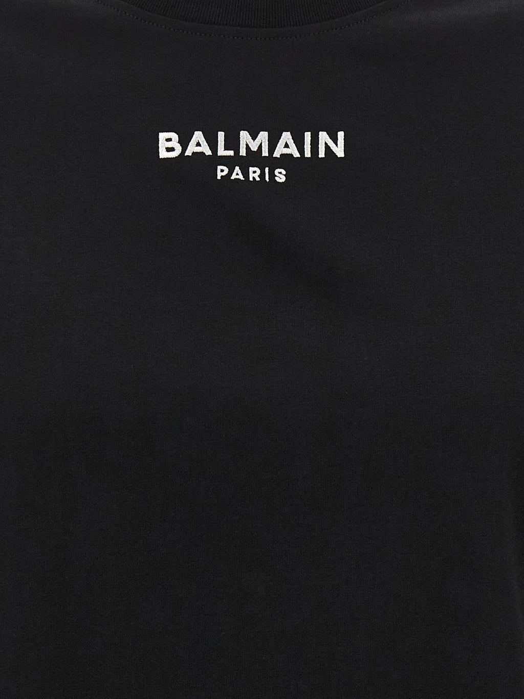 Black Cotton Cropped T-Shirt