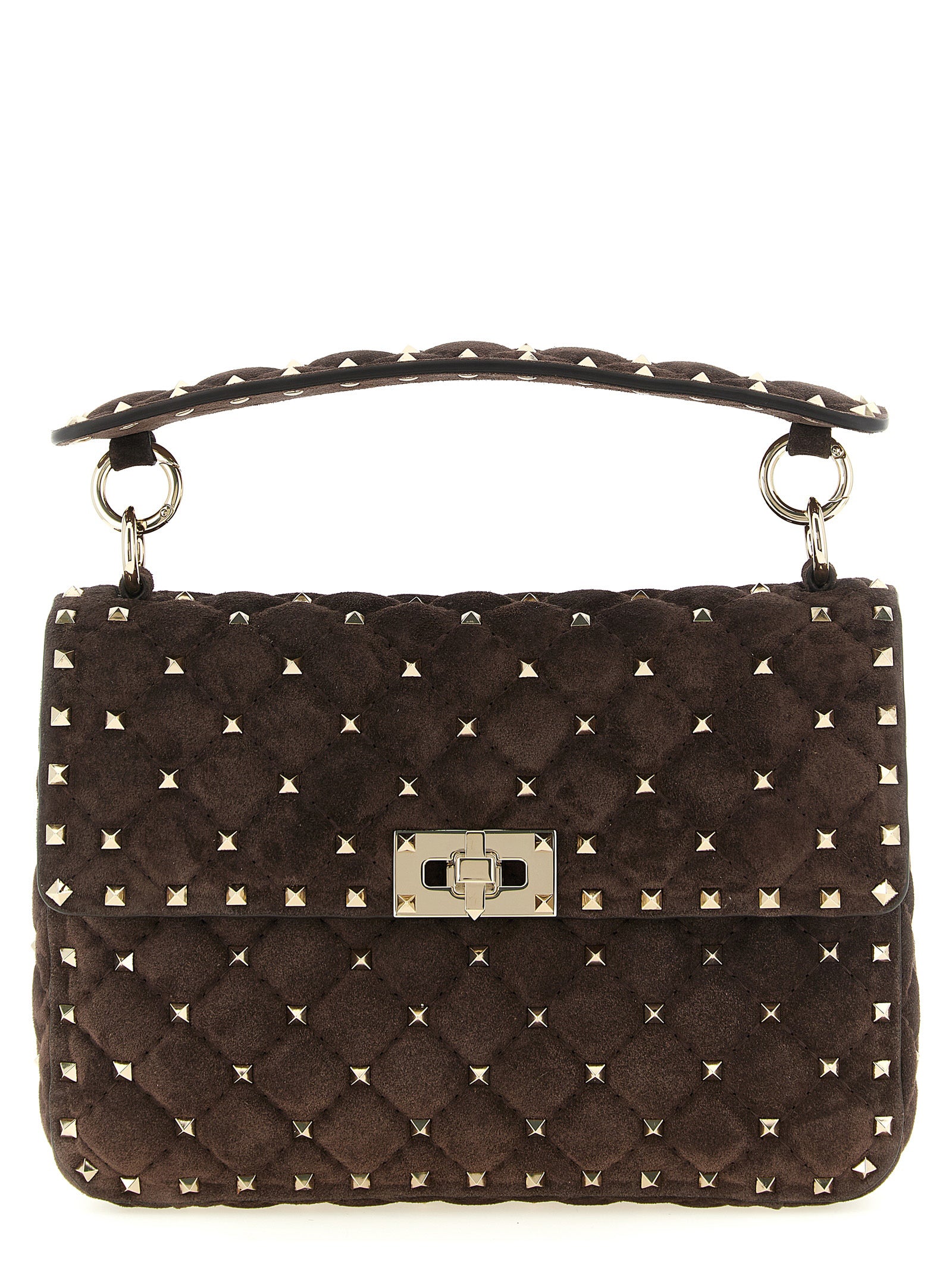 Rockstud Spike Calfskin Shoulder Bag