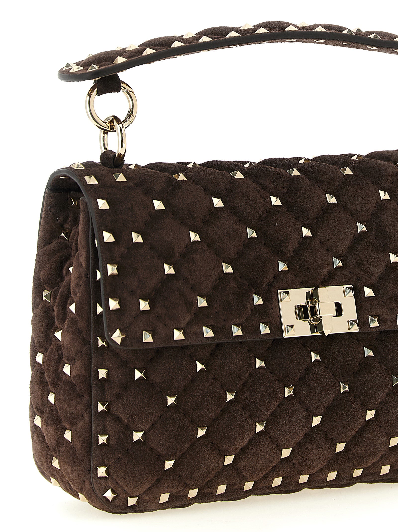 Rockstud Spike Calfskin Shoulder Bag