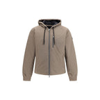 Beige Nylon Full-Length Jacket