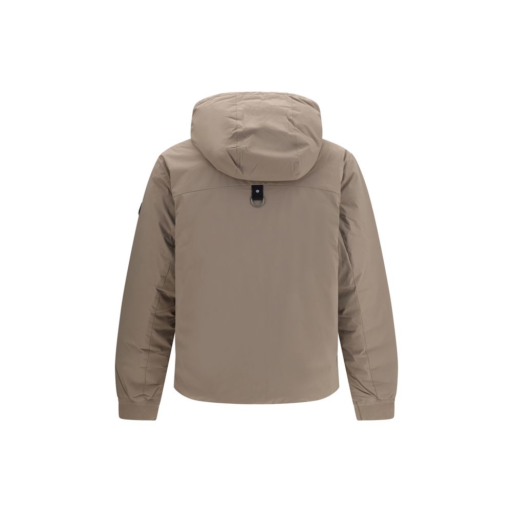 Beige Nylon Full-Length Jacket