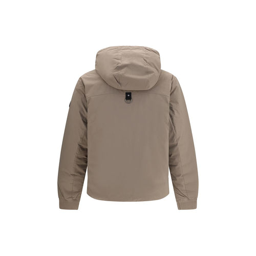 Beige Nylon Full-Length Jacket