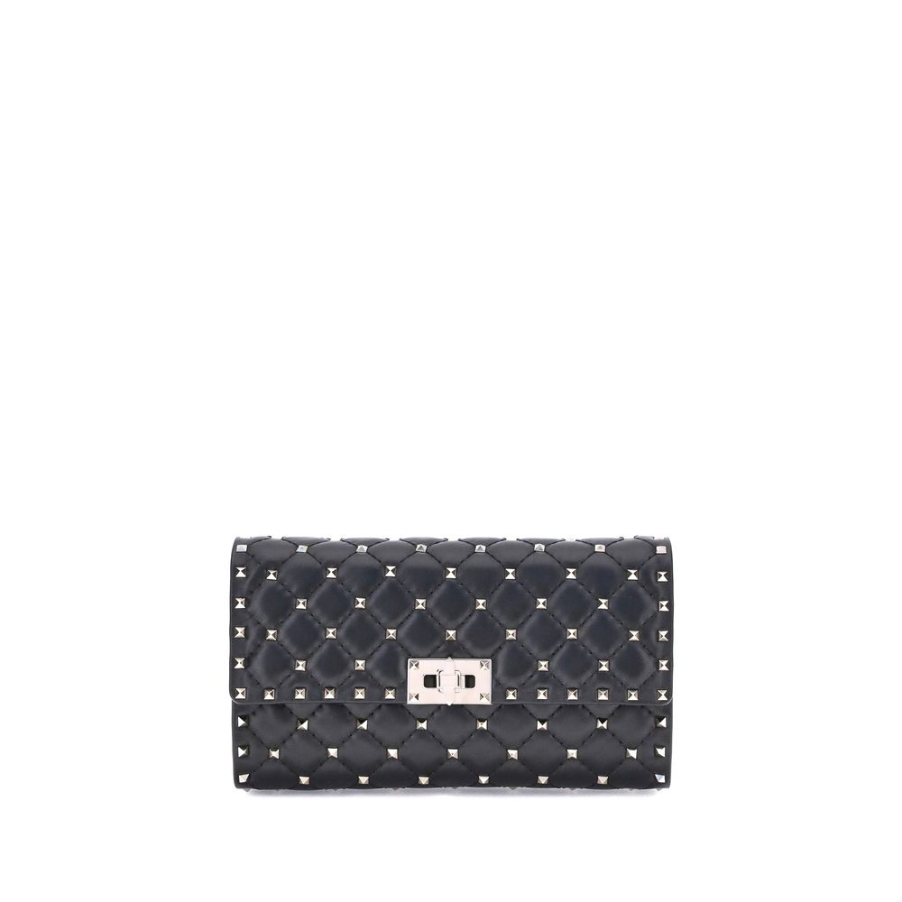 Calf Leather Rockstud Spike Shoulder Bag
