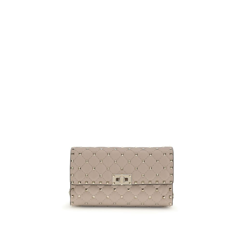 Quilted Calfskin Rockstud Spike Shoulder Bag