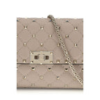Quilted Calfskin Rockstud Spike Shoulder Bag