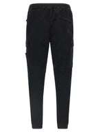 Black Cotton Stretch Cargo Pants
