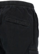 Black Cotton Stretch Cargo Pants