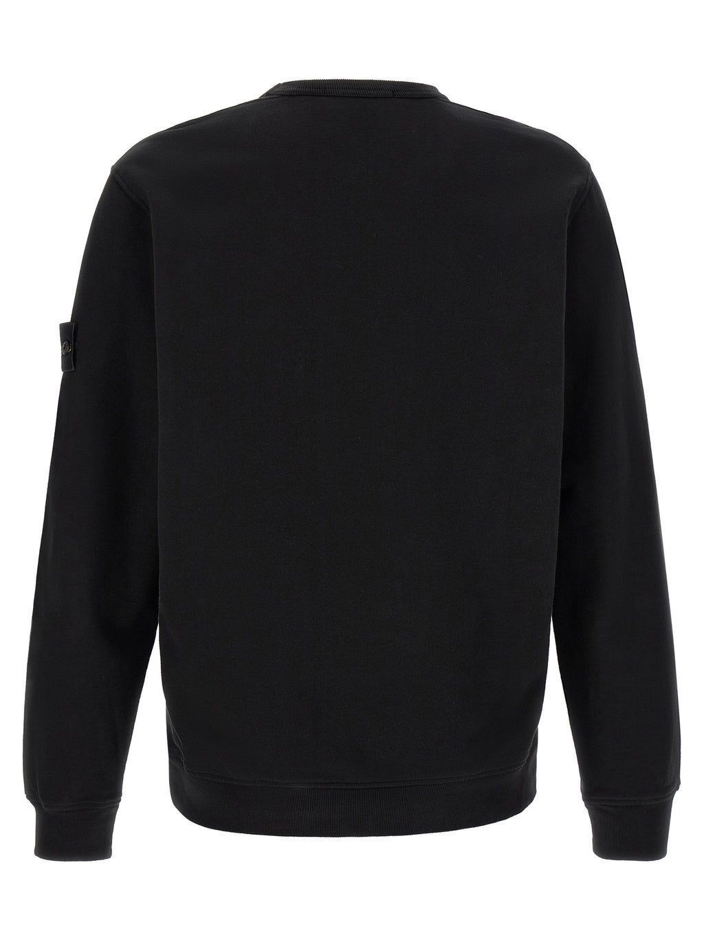 Black Cotton Crewneck Sweatshirt