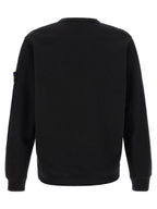 Black Cotton Crewneck Sweatshirt