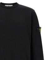 Black Cotton Crewneck Sweatshirt