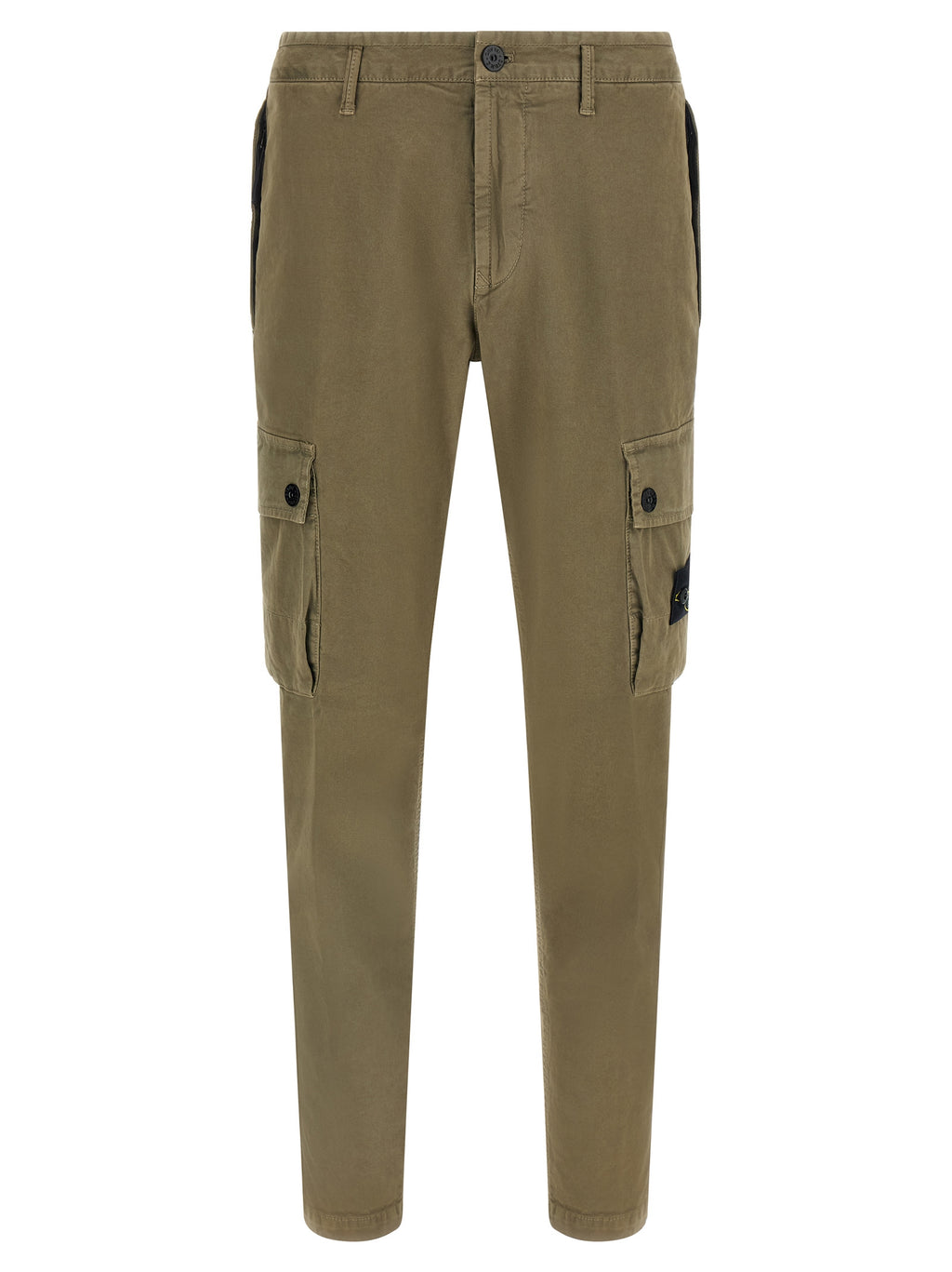 Olive Green Cotton Cargo Pants