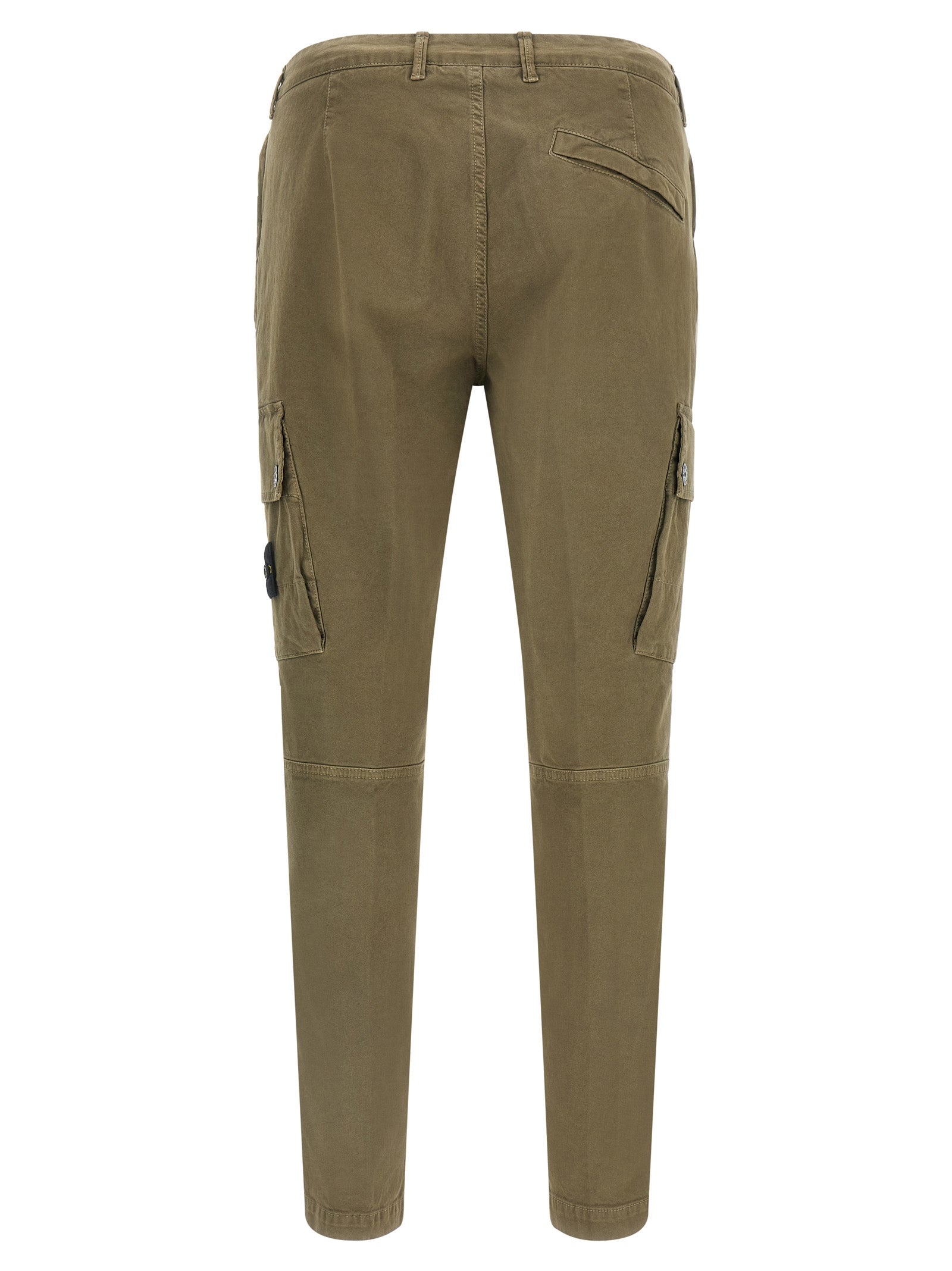 Olive Green Cotton Cargo Pants