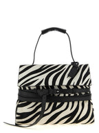 Zebra‑Print Calfskin Handbag