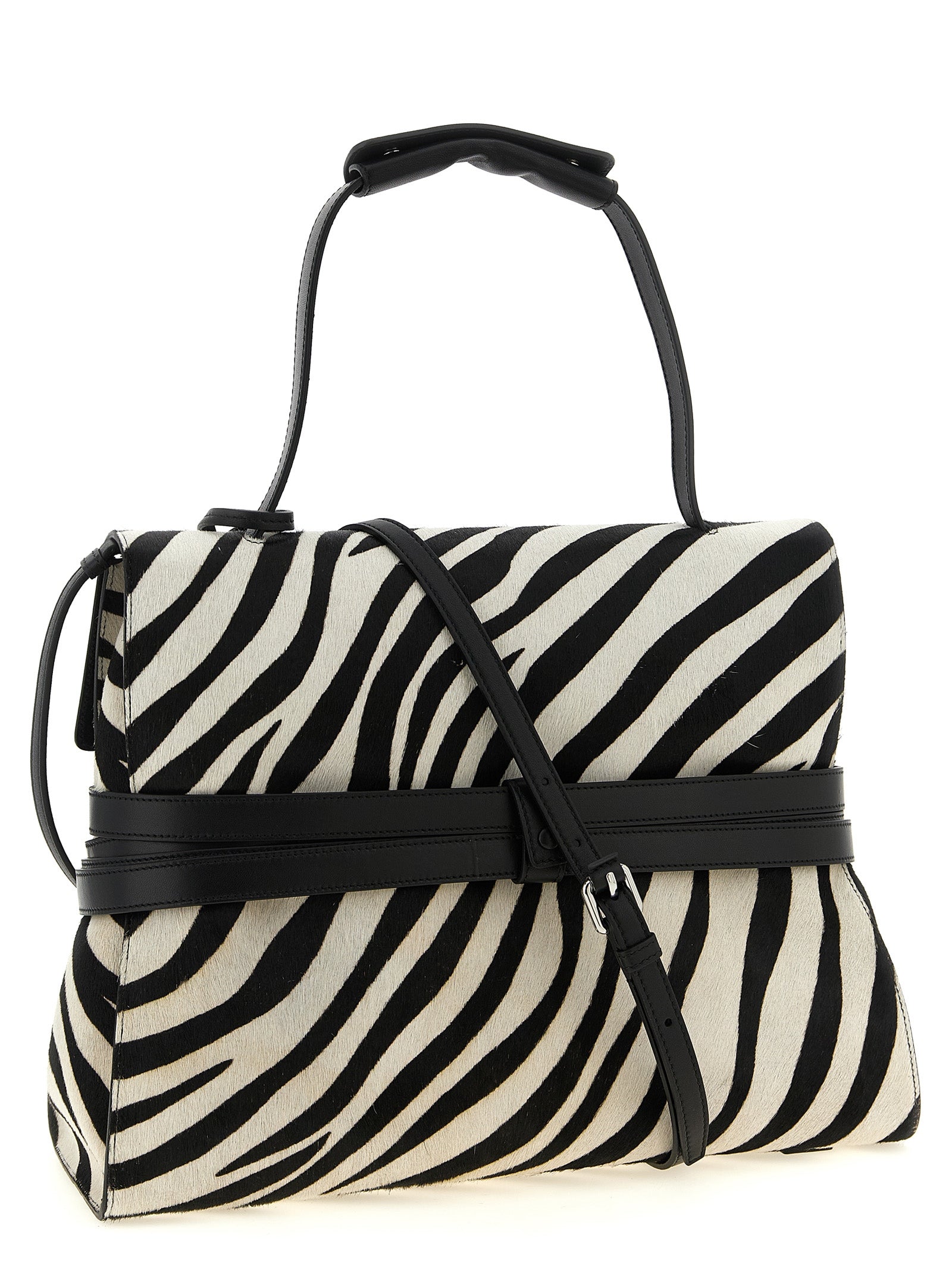 Zebra‑Print Calfskin Handbag