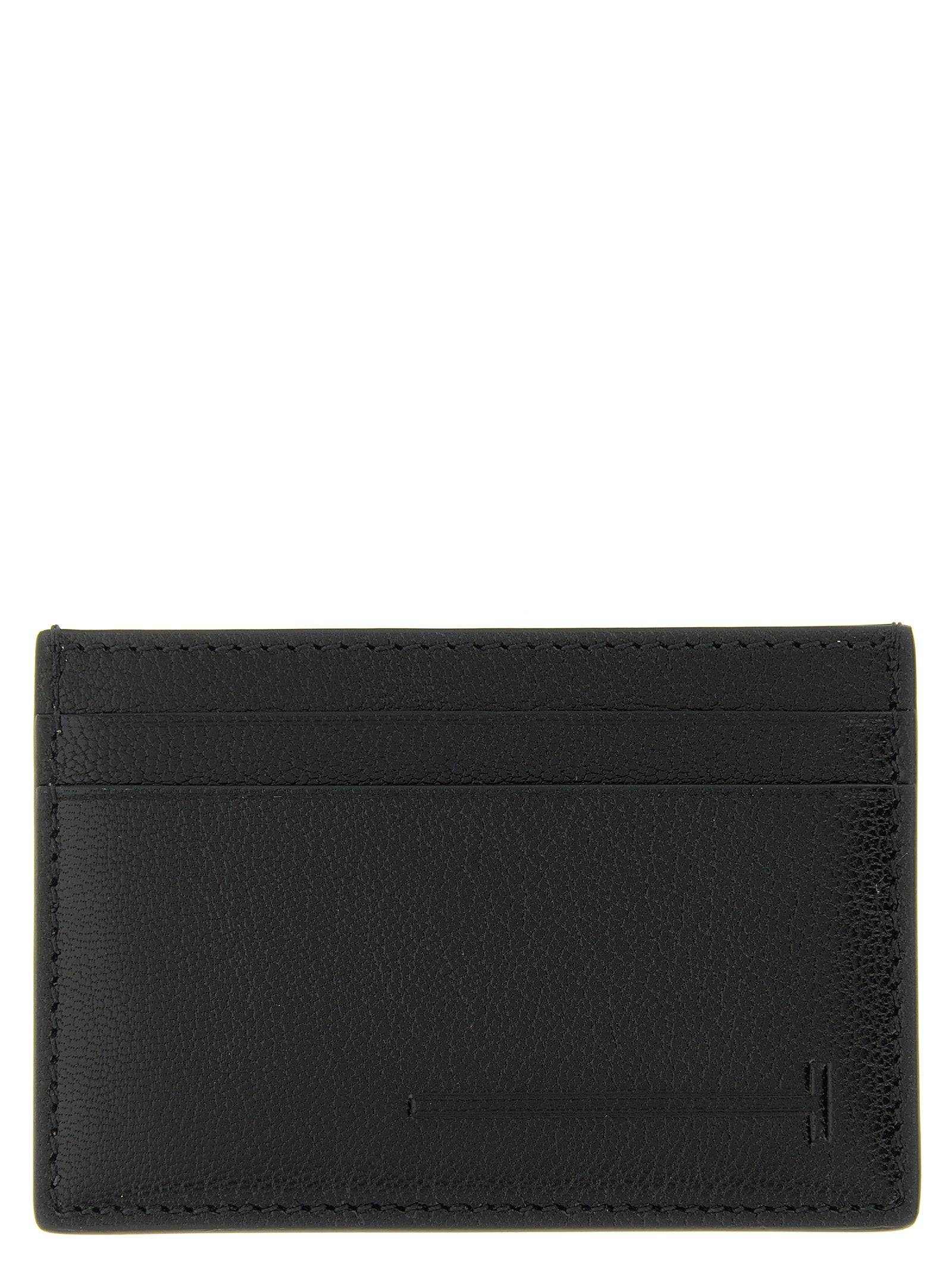 Black T-Line Goatskin Cardholder