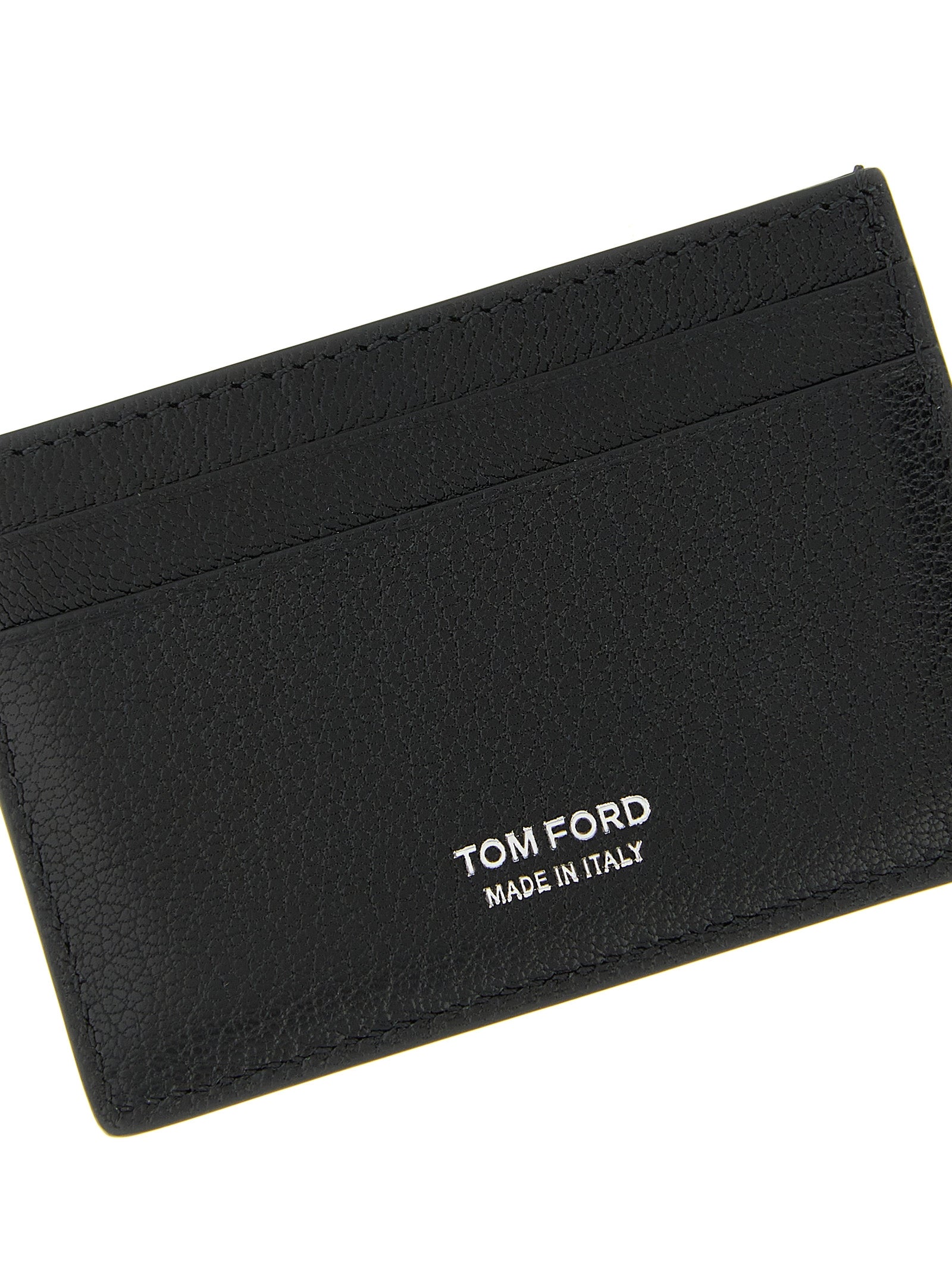 Black T-Line Goatskin Cardholder