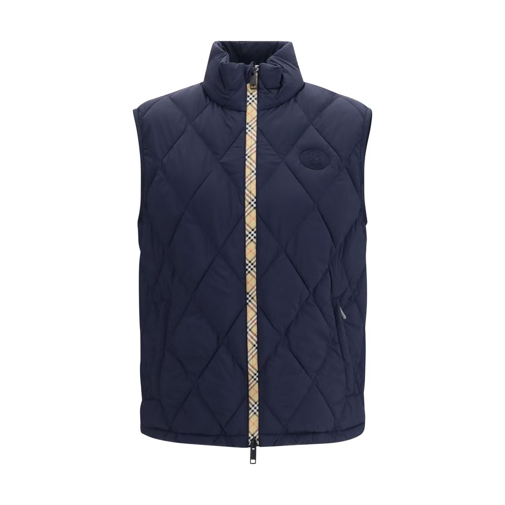 Blue Polyamide Down Vest