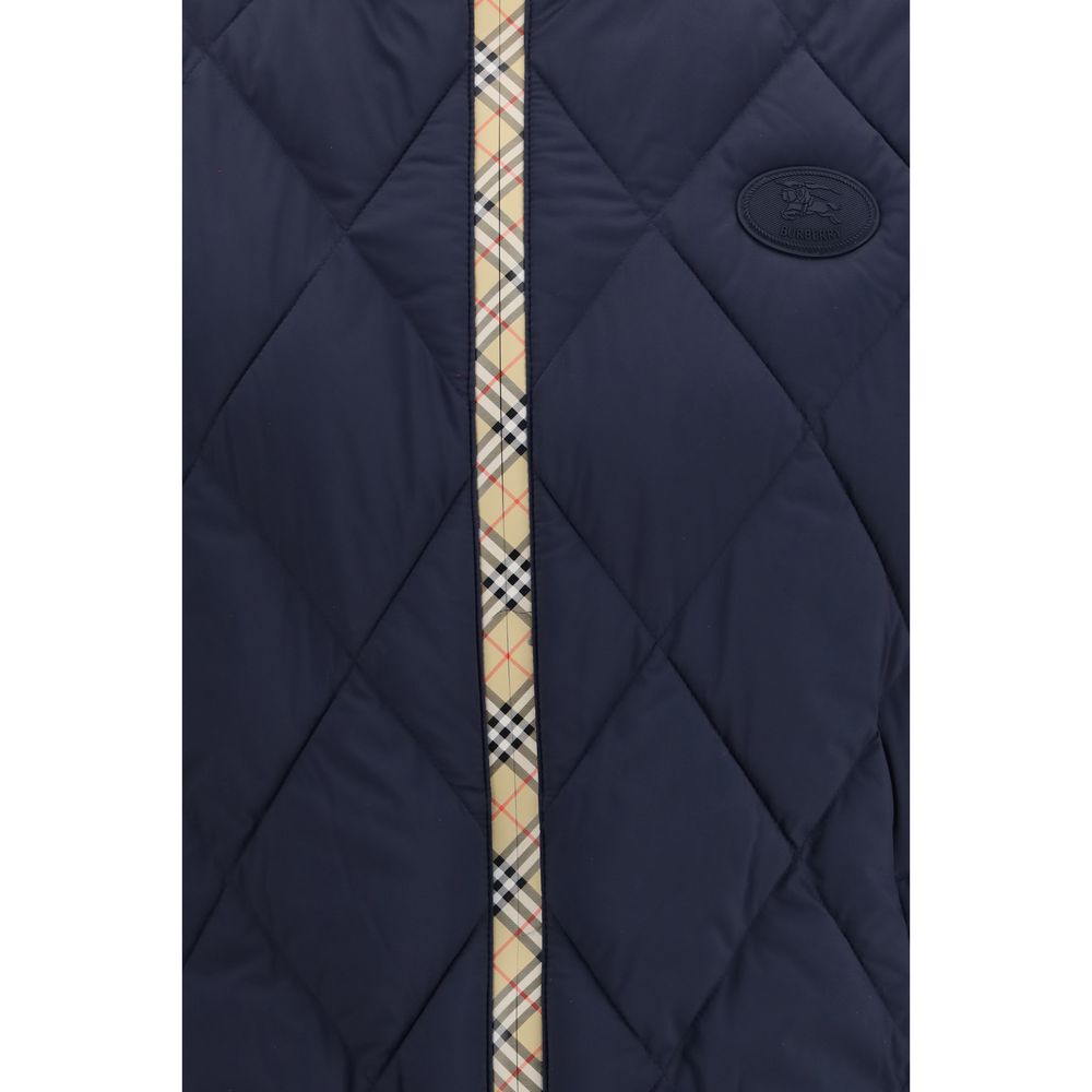 Blue Polyamide Down Vest