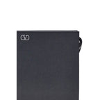 Grained Calfskin VLogo Signature Pouch