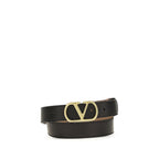 VLogo Signature Reversible Polished Calf Leather Belt