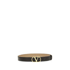 VLogo Signature Reversible Polished Calf Leather Belt