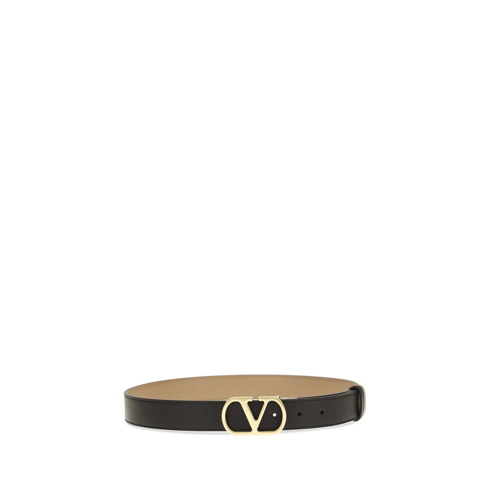 VLogo Signature Reversible Polished Calf Leather Belt