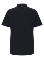 Blue Cotton Piqué Polo